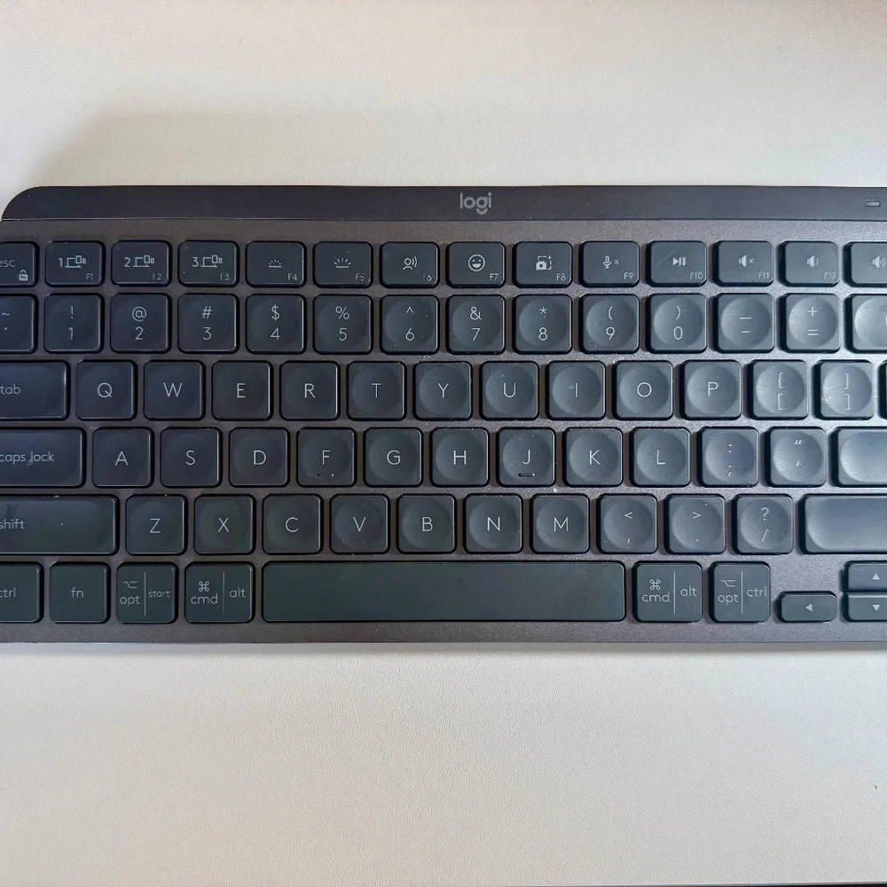 This is a Logitech MX Keys Mini wireless keyboard.